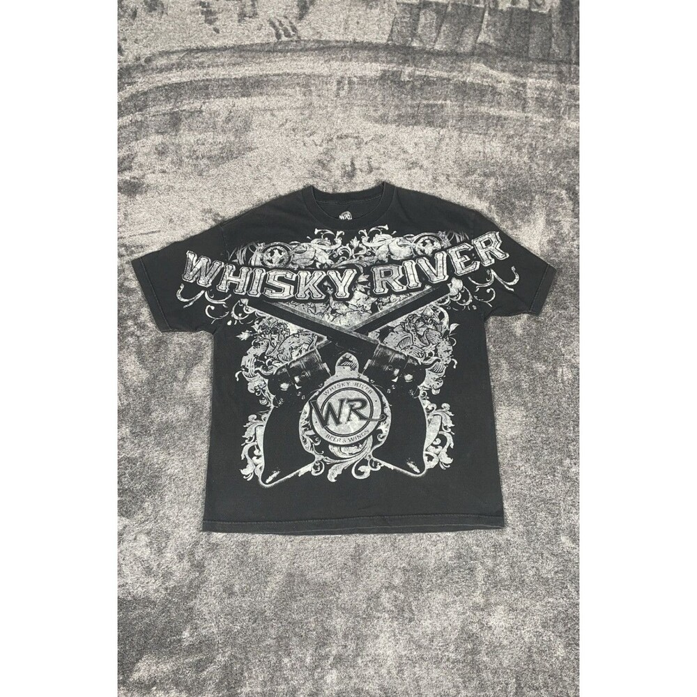 Darl Earnhardt Whiskey River Beer and Wings Short Sleeve Shirt Two-Sided Size XL